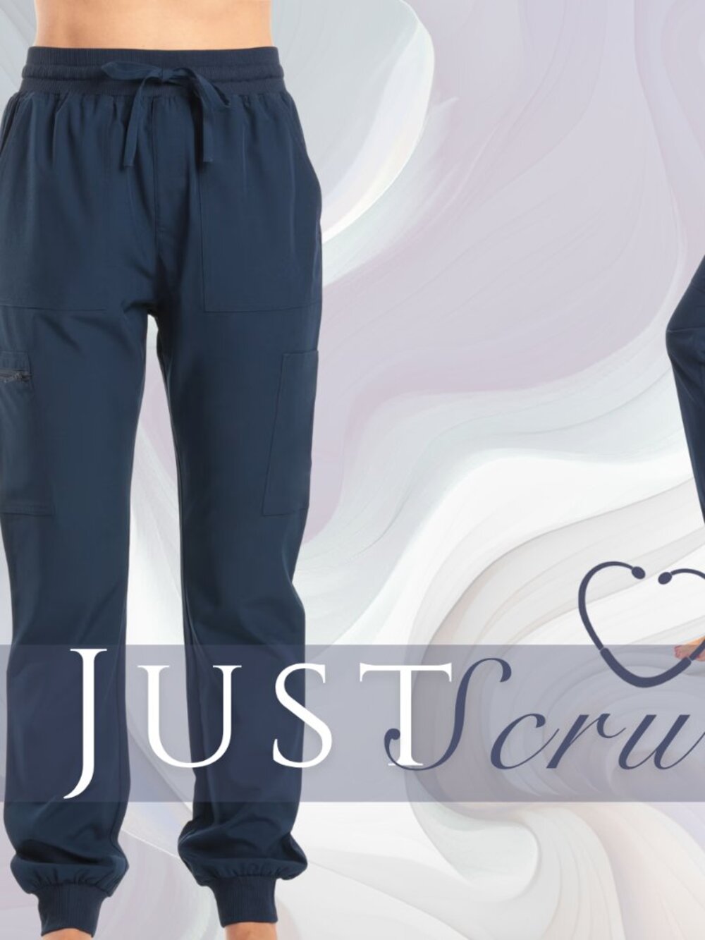 Just Scrubs Navy Scrub Jogger Pants, S
